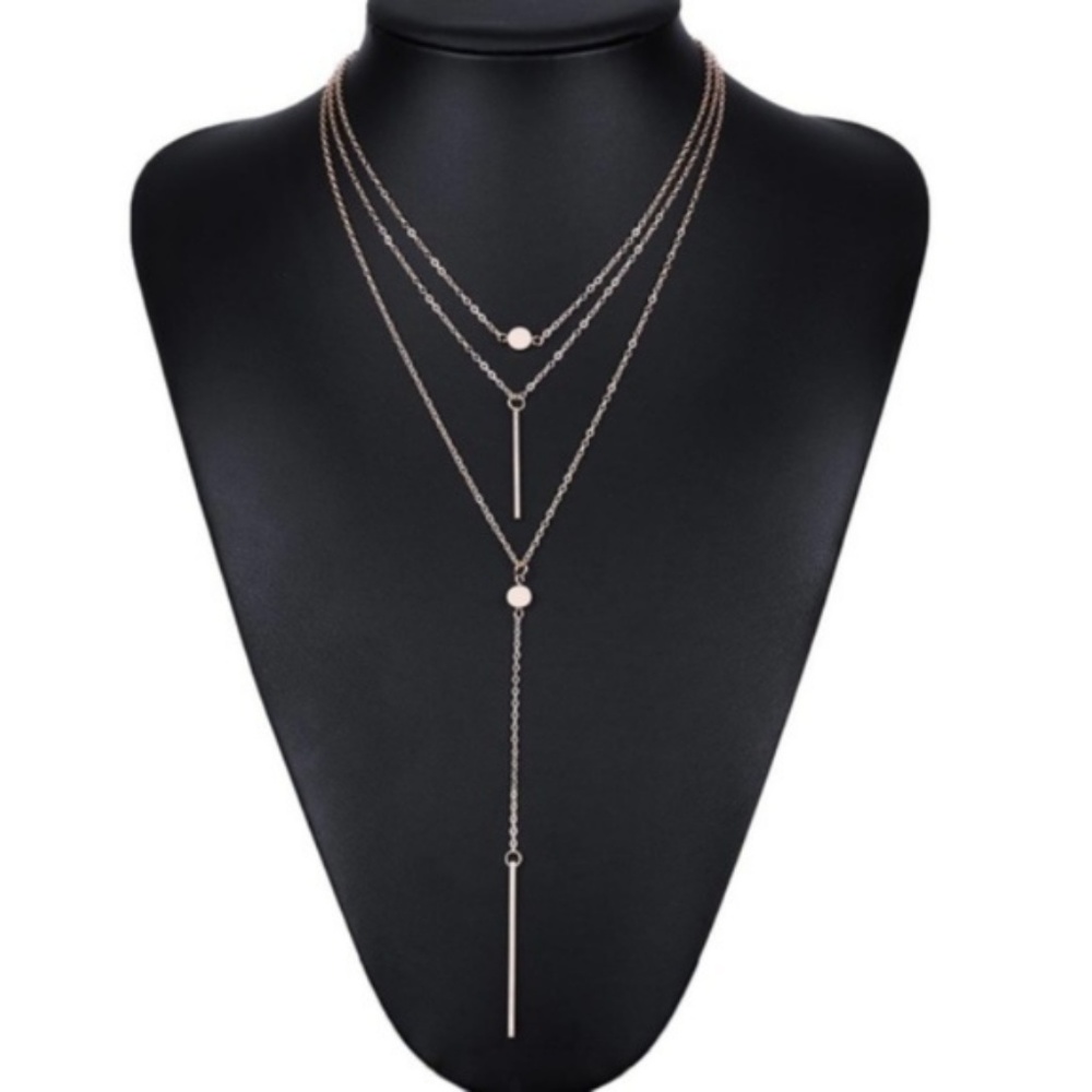 **2 for $20**  Golden Threads 3 layer necklace - Picture 5 of 5